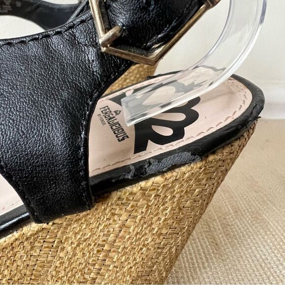 Fergalicious Black and Tan Wedge Sandals - Picture 8 of 16